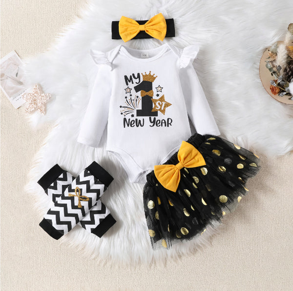 Baby’s 1st New Year Skirt Set