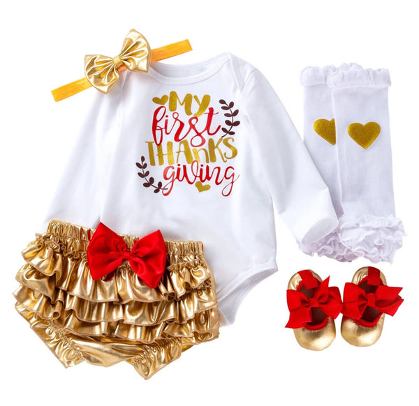 Baby Girls 1st Thanksgiving Skirt Set